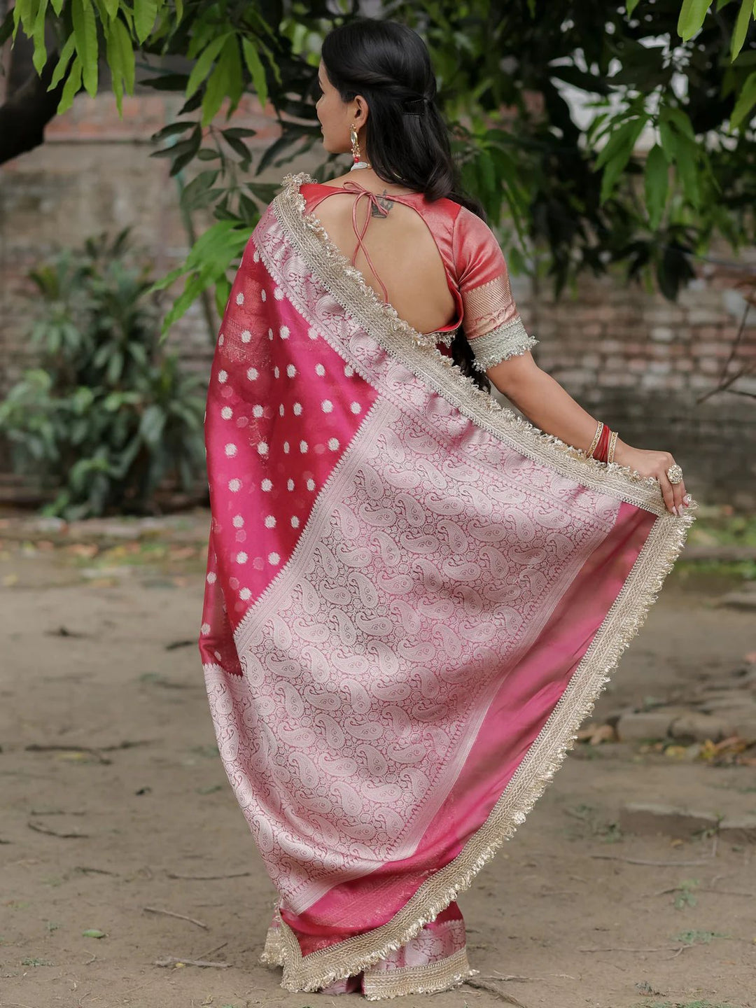 Rise And Reach Banarasi Tissue Silk Saree