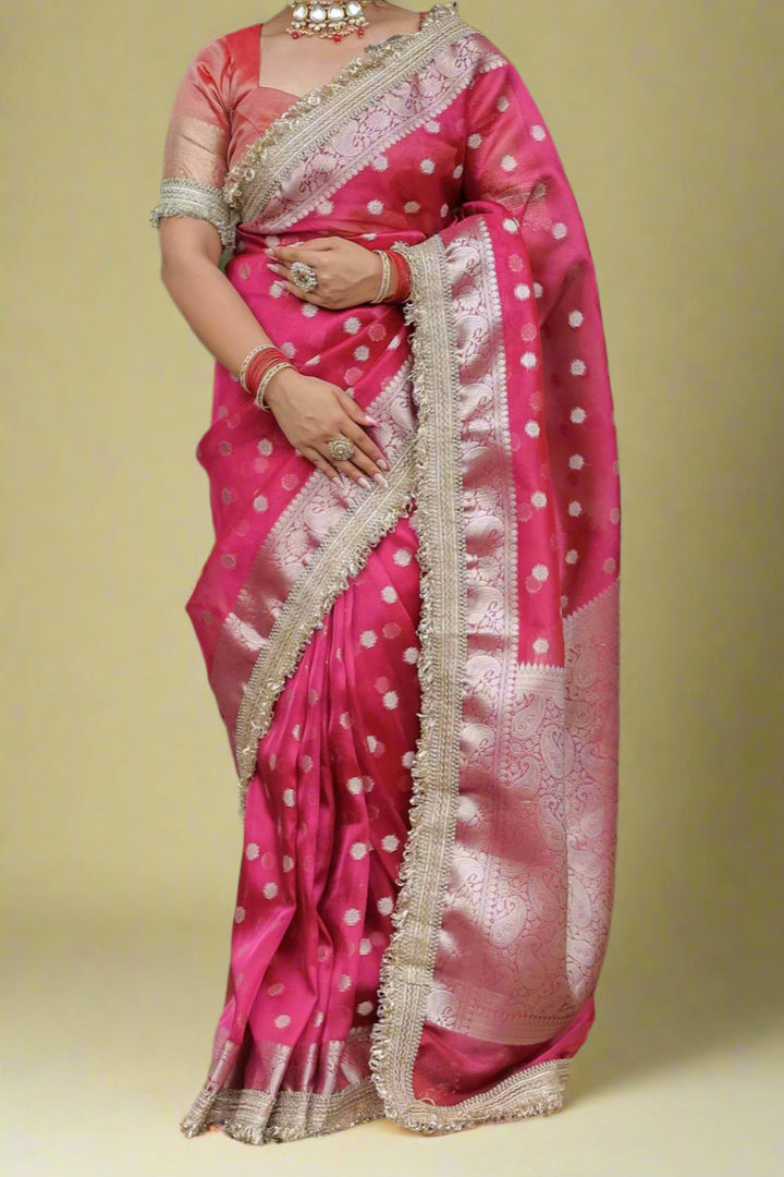 Rise And Reach Banarasi Tissue Silk Saree