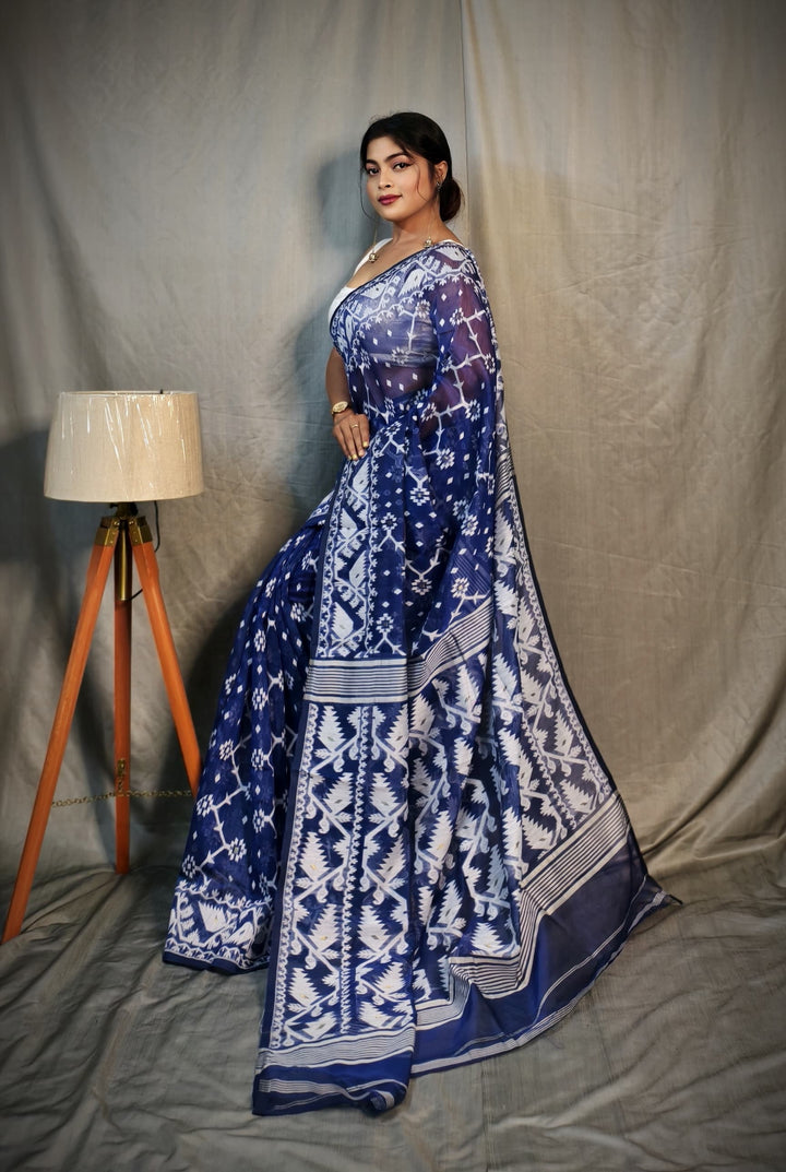Chitralekha Dhakai Jamdani Saree