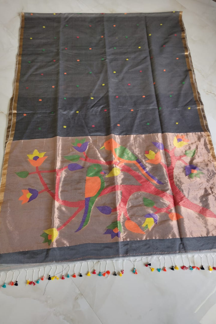 Poroshmoni Muslin Jamdani Saree
