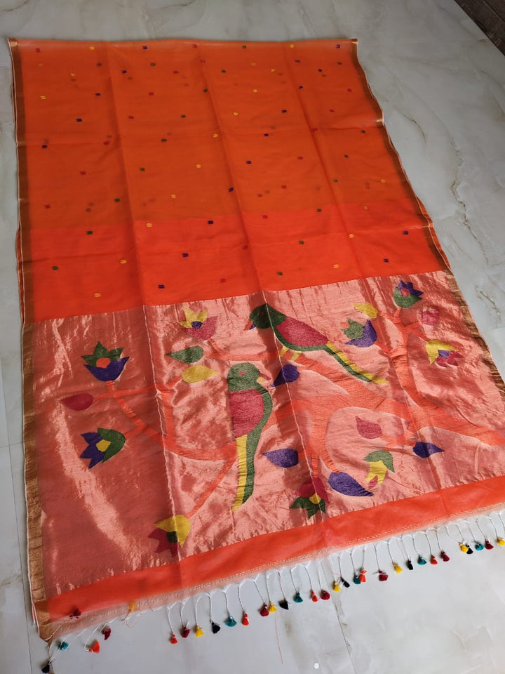 Poroshmoni Muslin Jamdani Saree