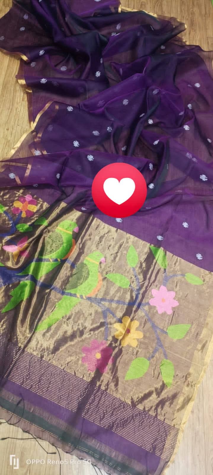 Poroshmoni Muslin Jamdani Saree