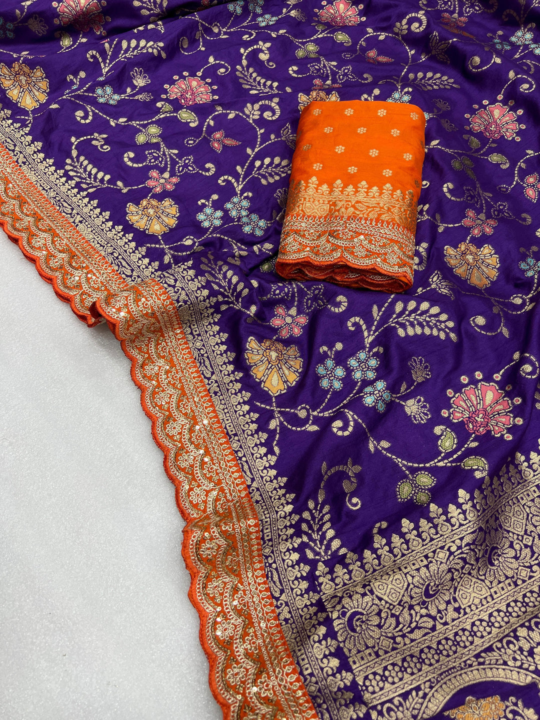 Little Miss Sunshine Banarasi Dola Silk Saree