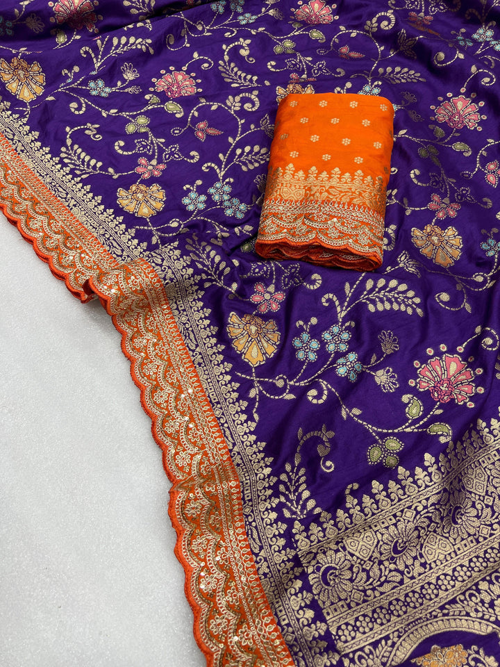 Little Miss Sunshine Banarasi Dola Silk Saree