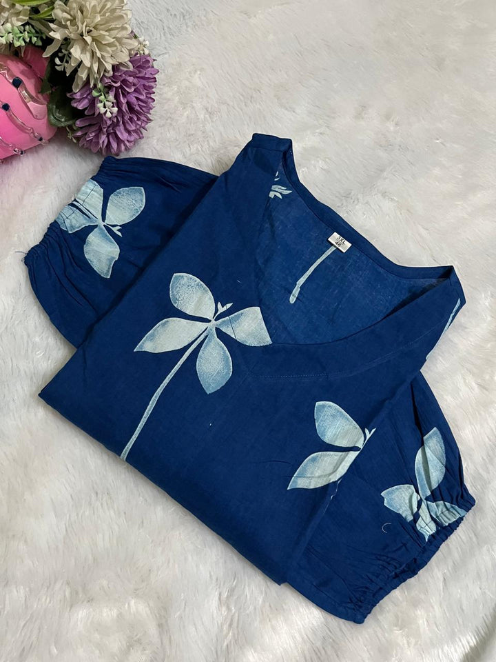 Moment Of Awe Cotton Kurti Set