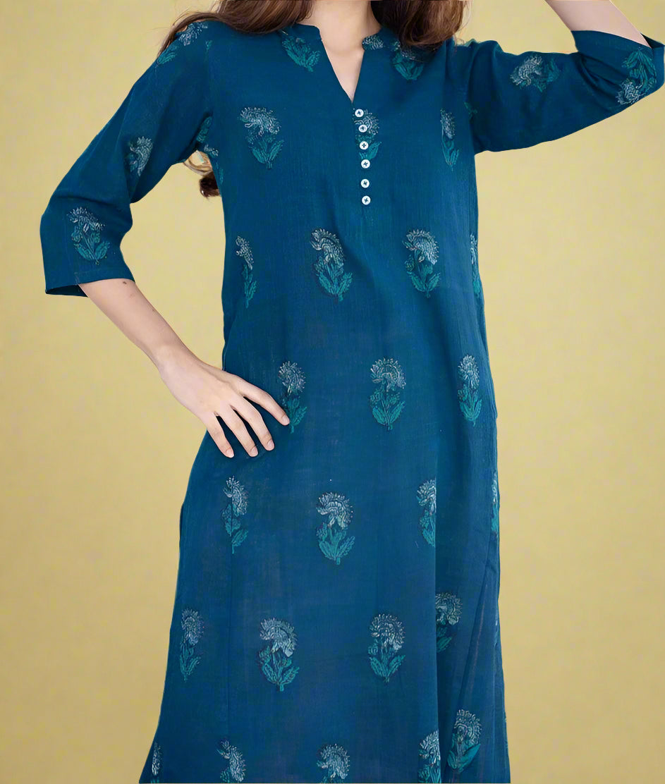 Intricate Tales Cotton Kurti Set