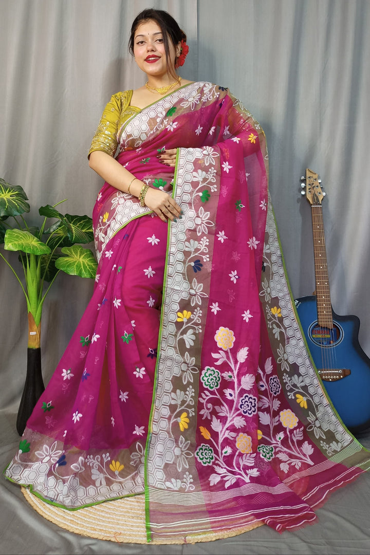 Legacy Of Artisans Dhakai Jamdani Saree