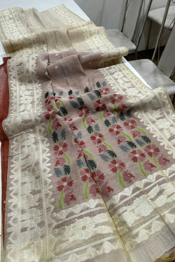 Golden Hour Glow Muga Cotton Saree