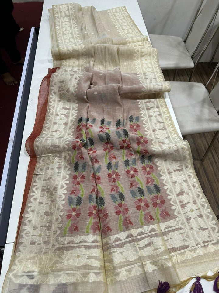 Golden Hour Glow Muga Cotton Saree