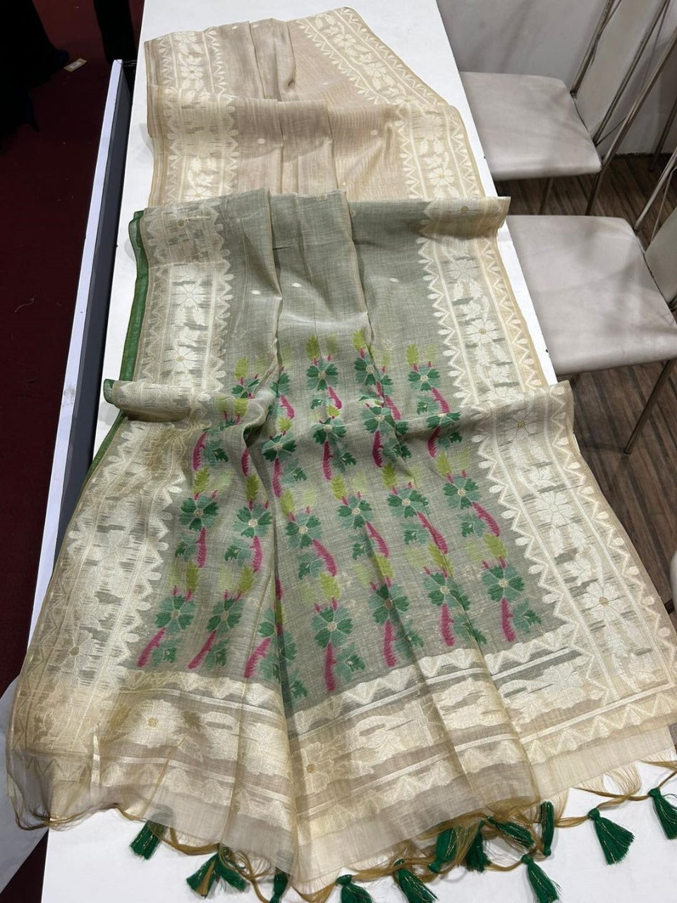 Golden Hour Glow Muga Cotton Saree