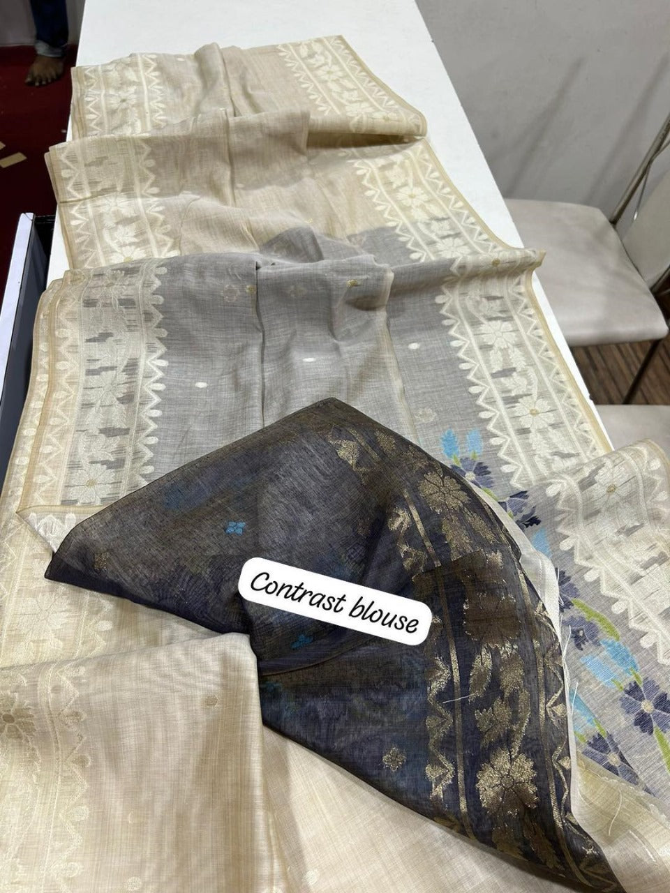Golden Hour Glow Muga Cotton Saree