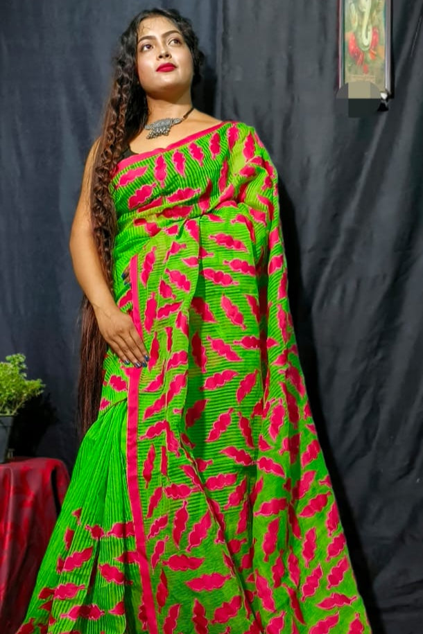 Saakithya Cotton Silk Applique Saree