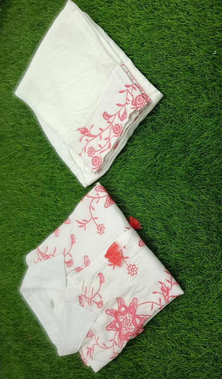 All White Rayon Coord Set