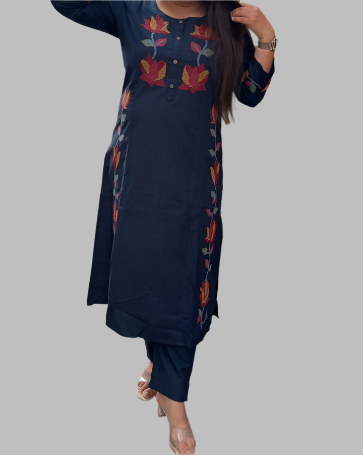 Simplicity Of Color Cotton Kurti Set