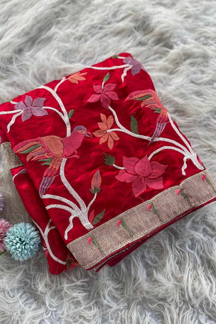 My Red Carpet Fancy Silk Saree