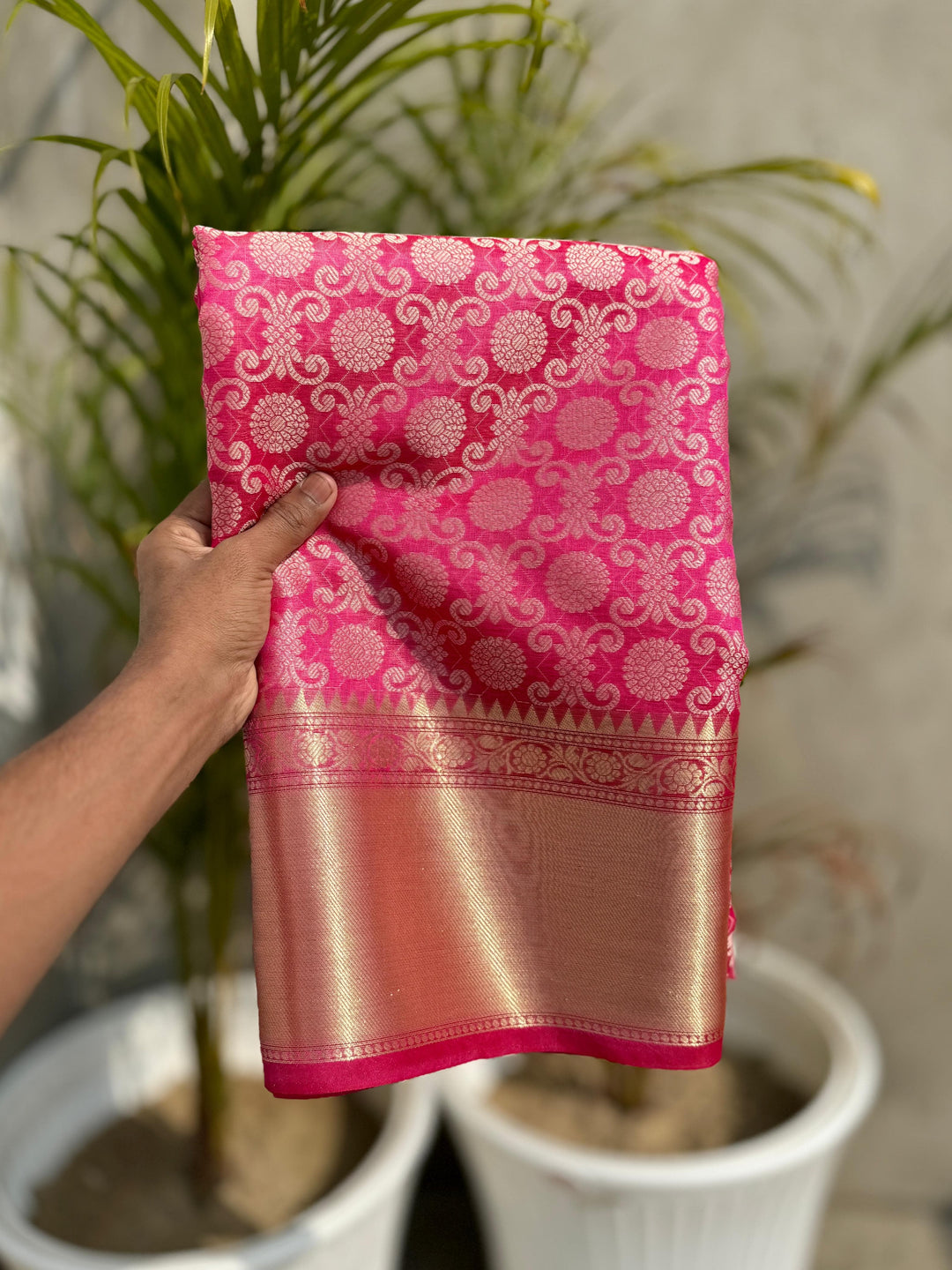 Shruti Haasan Inspired Banarasi Semi Katan Tanchoi Silk Saree