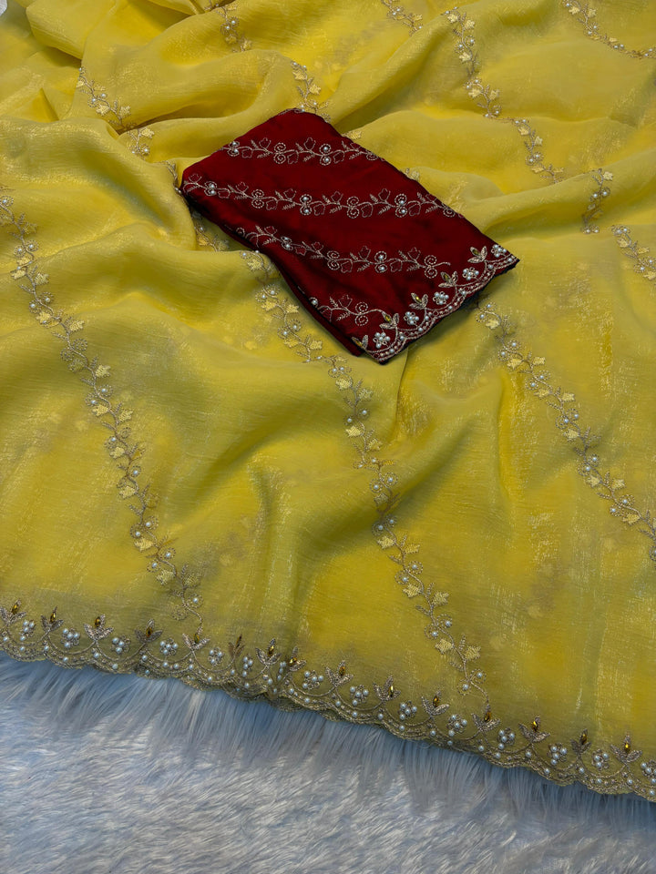 Unmatched Glow Crush Silk Saree
