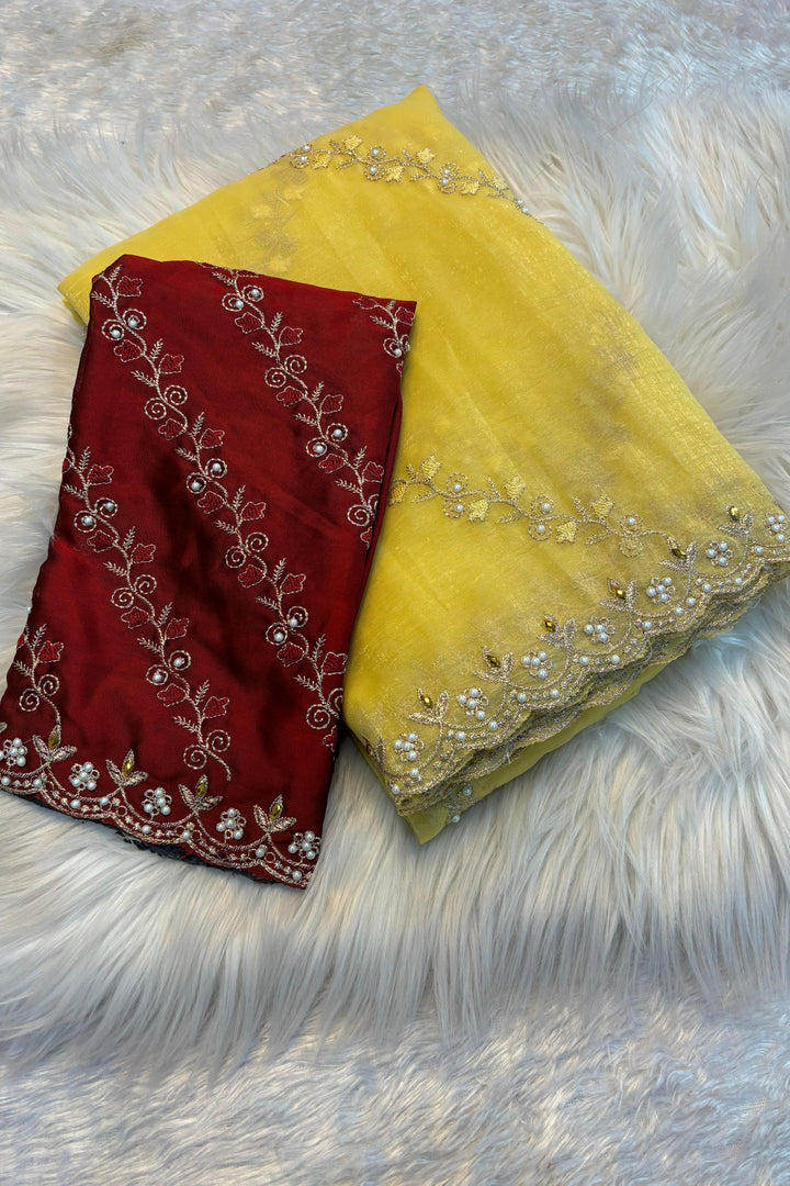 Unmatched Glow Crush Silk Saree
