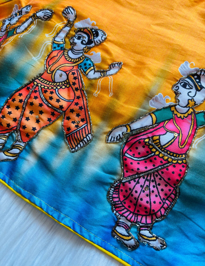 Dancing Women Fancy Silk Blouse