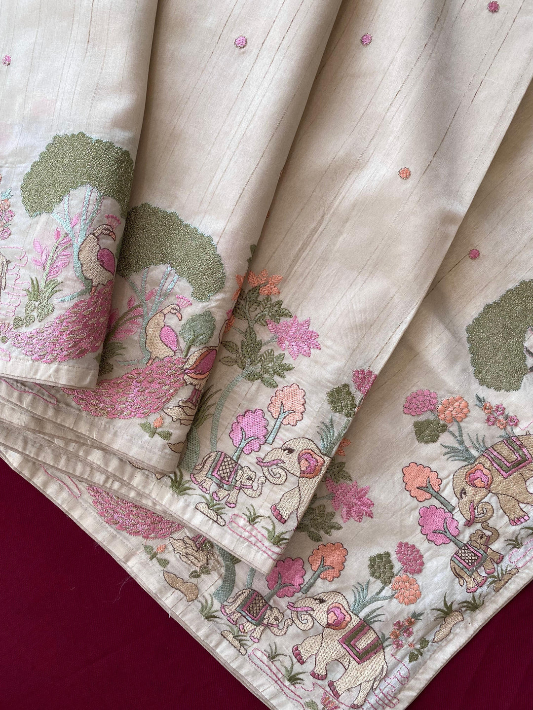 Spring Valley Tussar Silk Saree