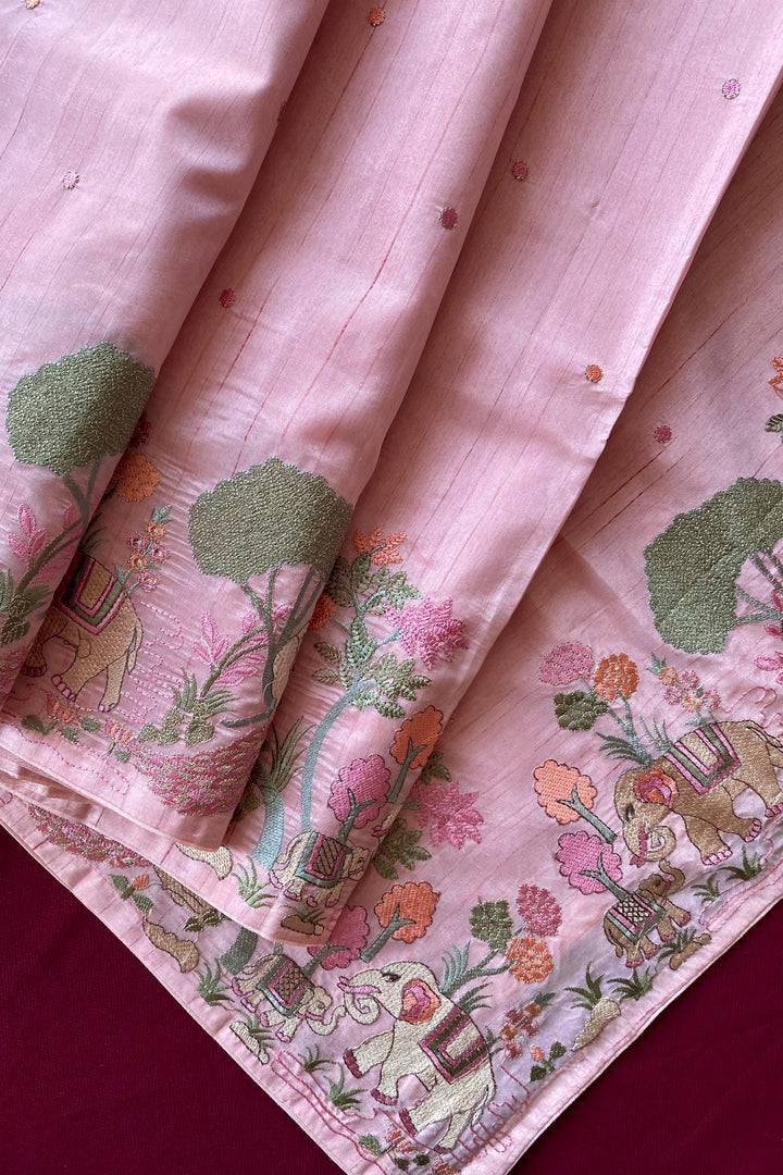 Spring Valley Tussar Silk Saree