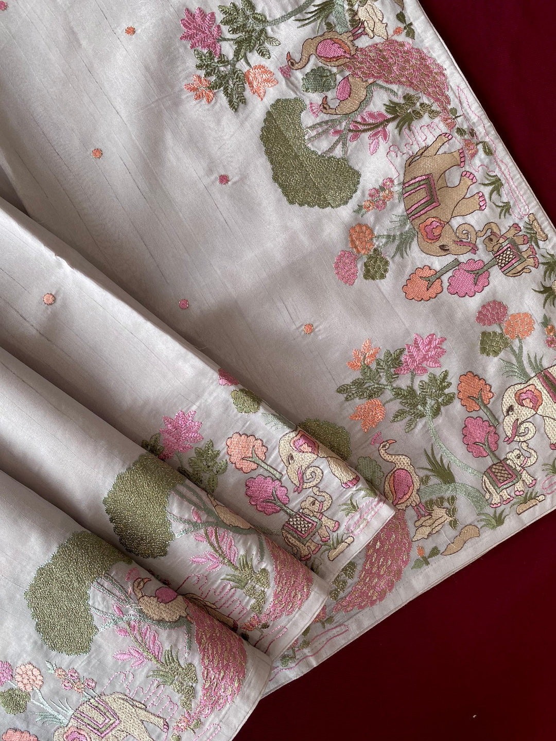 Spring Valley Tussar Silk Saree