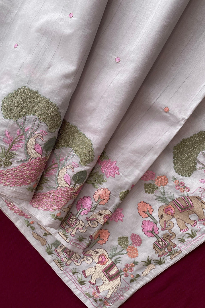 Spring Valley Tussar Silk Saree
