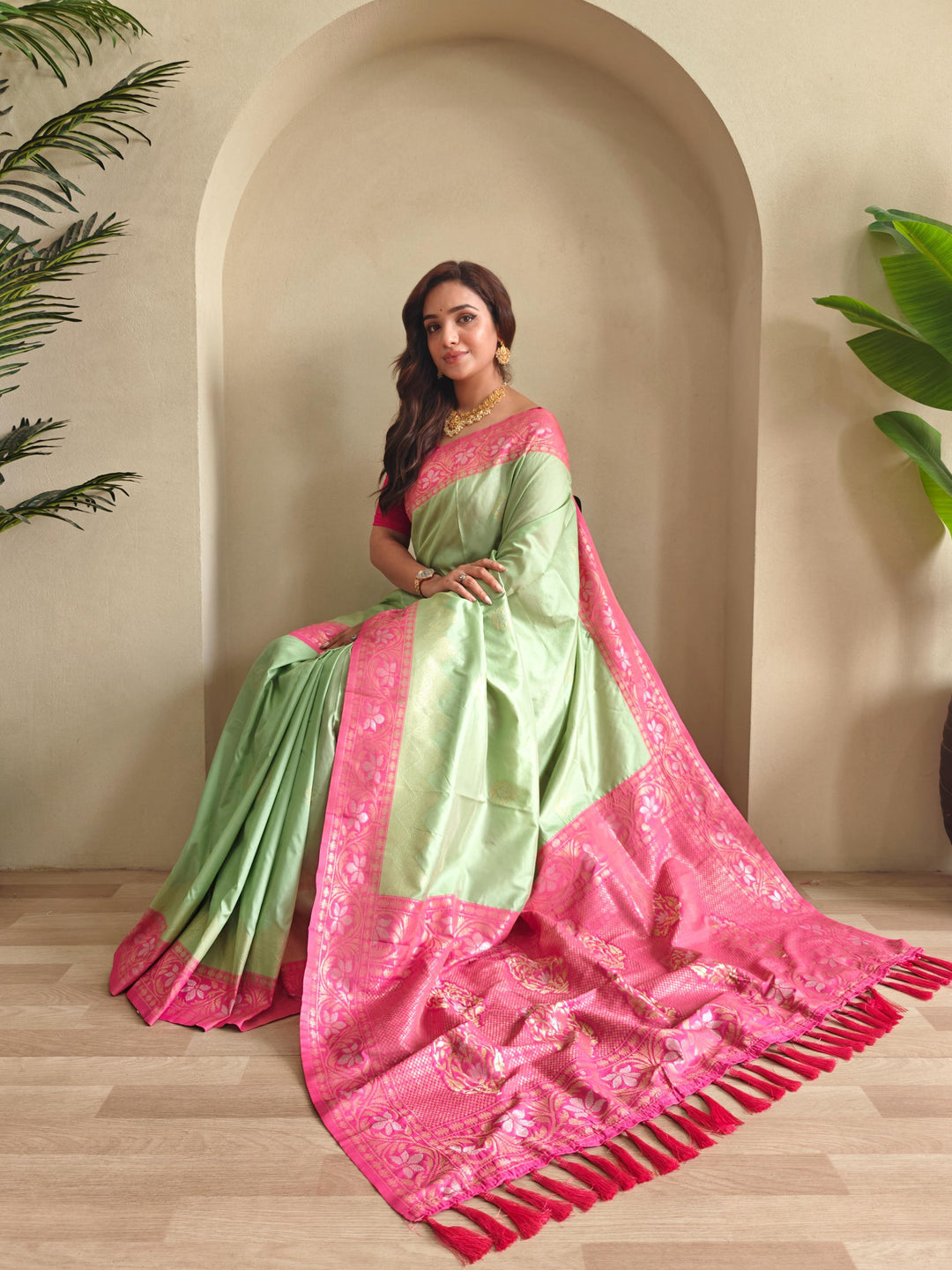 Monsoon Escape Fancy Silk Saree