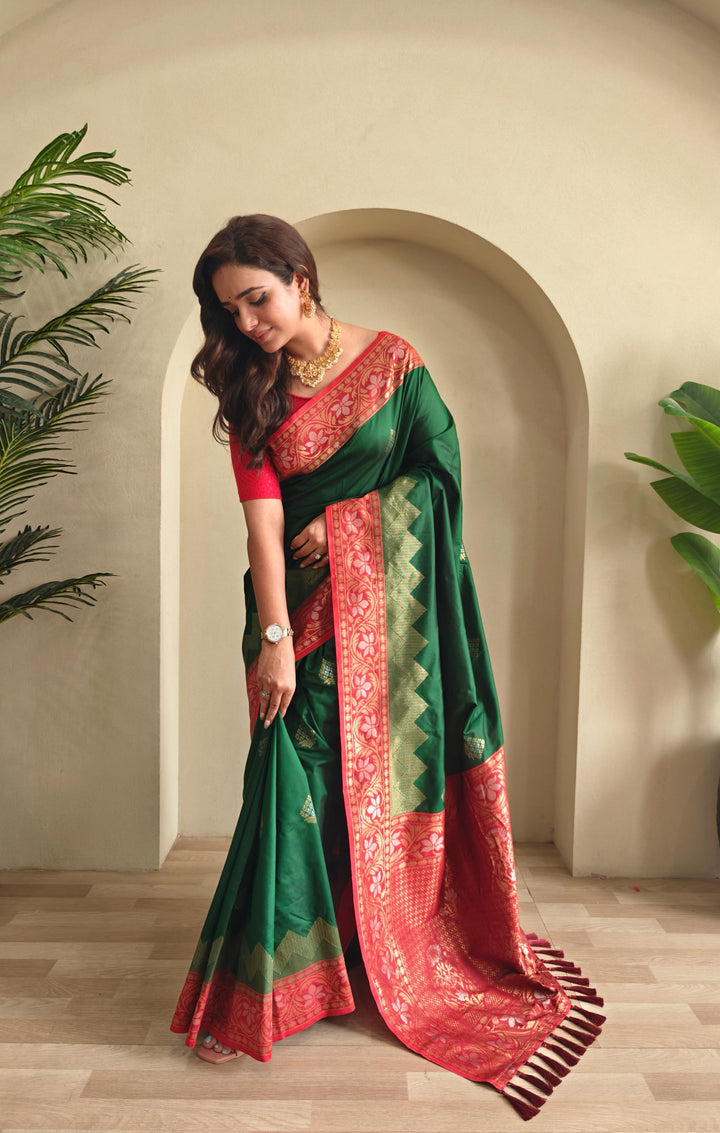Monsoon Escape Fancy Silk Saree