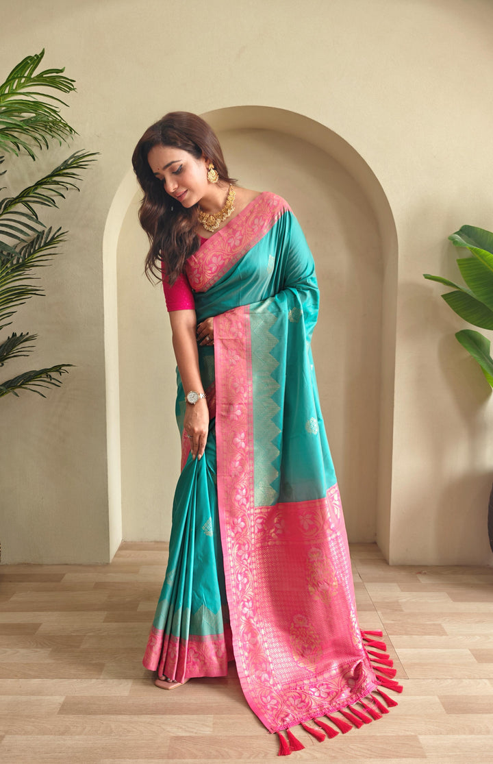 Monsoon Escape Fancy Silk Saree