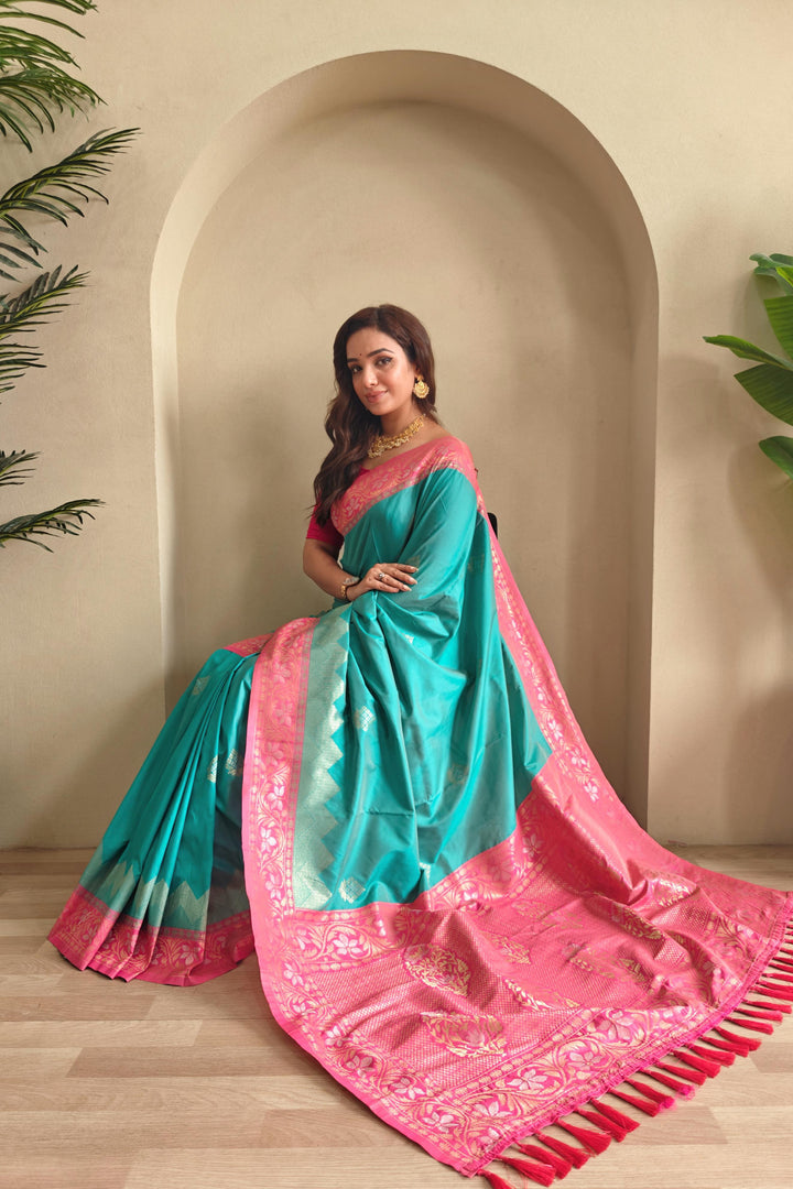Monsoon Escape Fancy Silk Saree