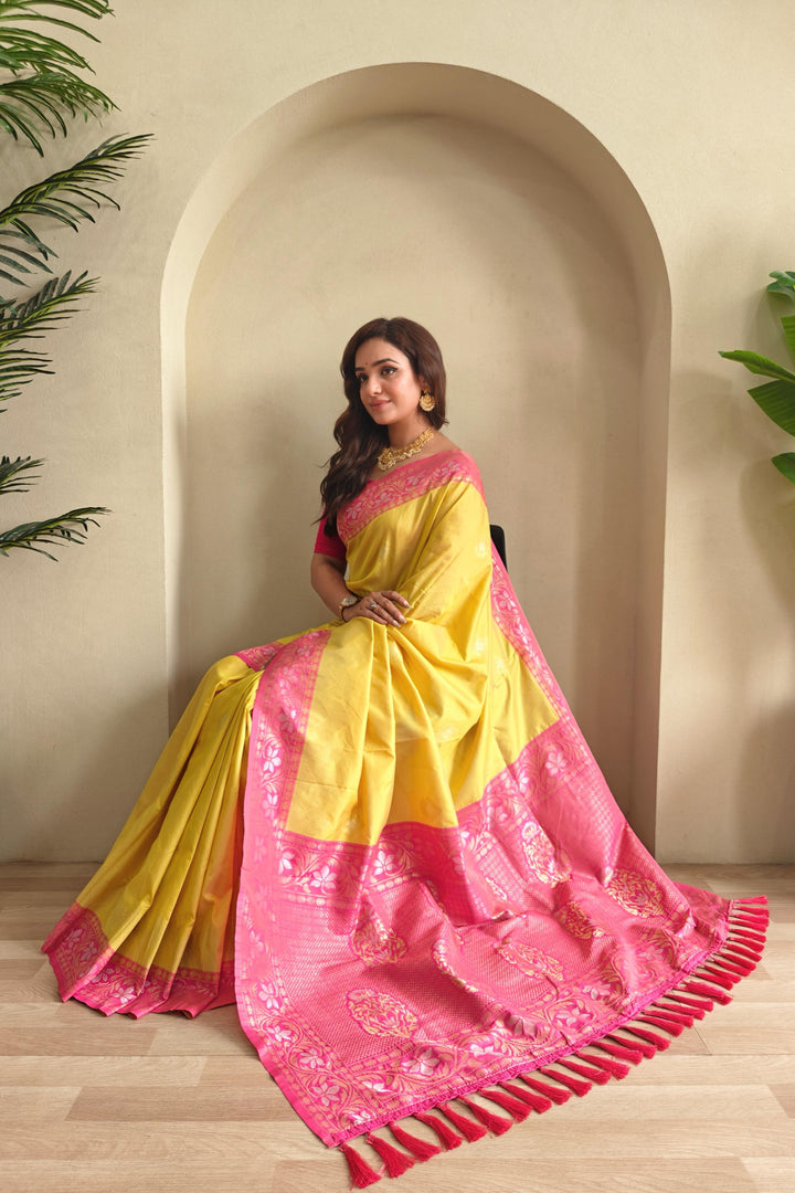 Monsoon Escape Fancy Silk Saree
