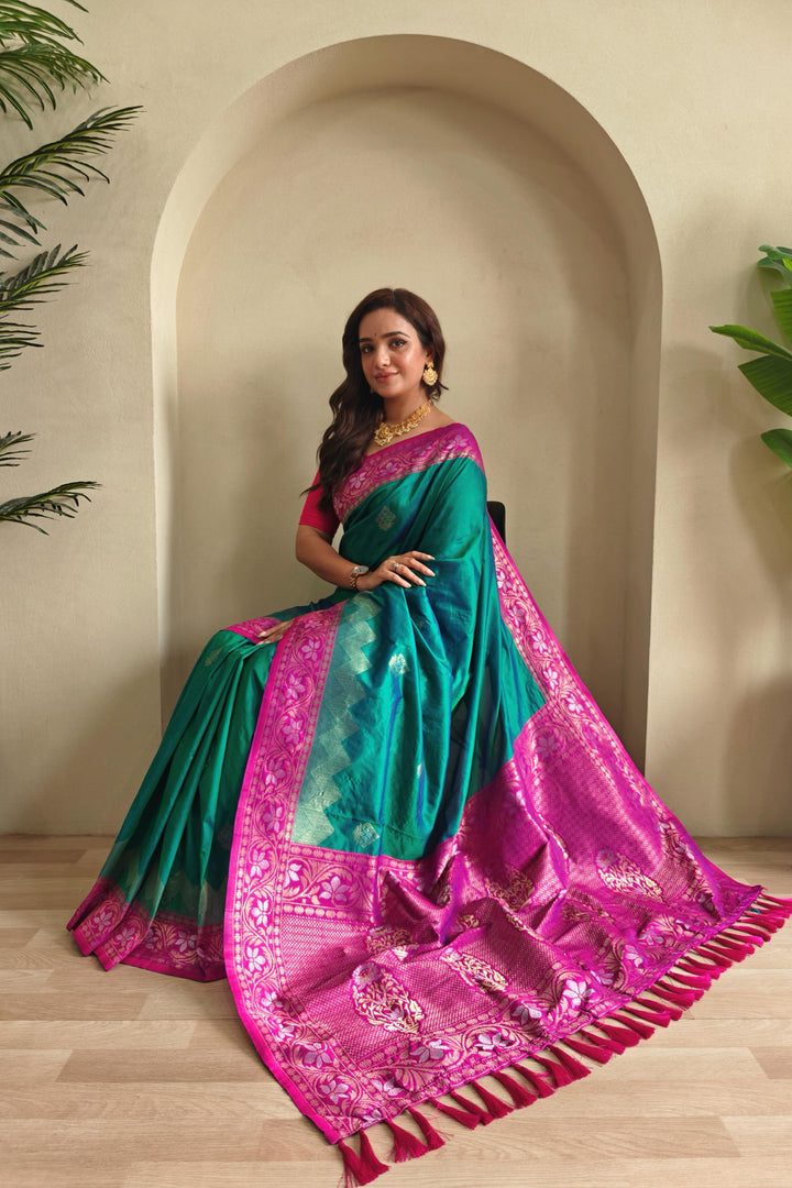 Monsoon Escape Fancy Silk Saree