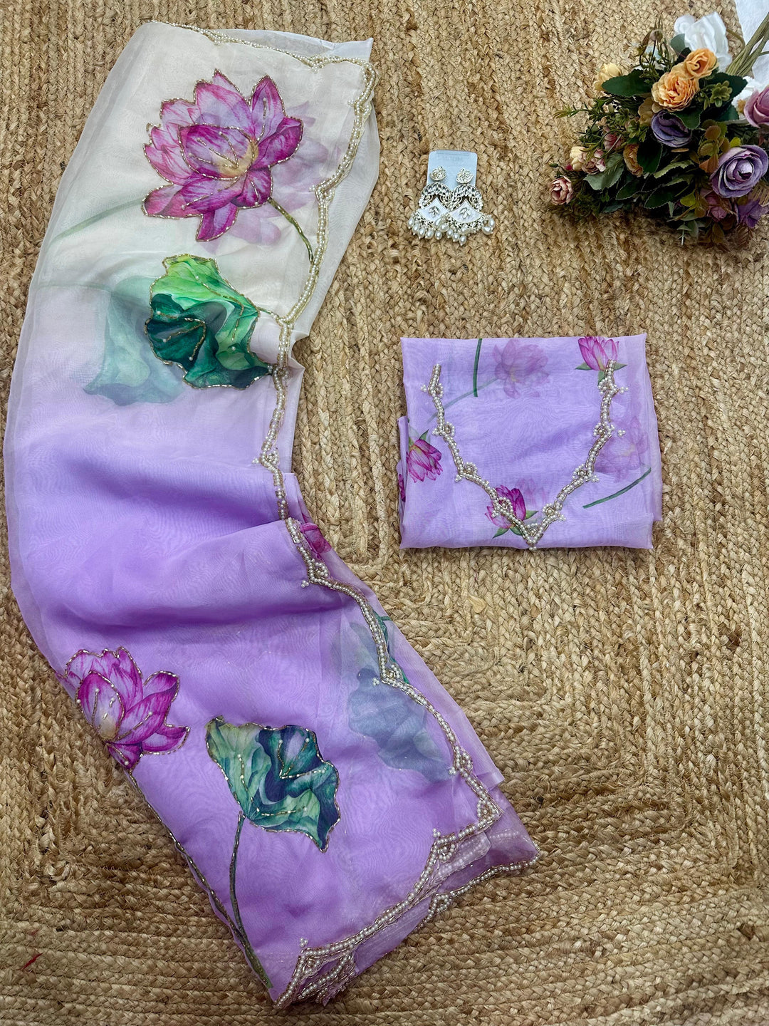 Two Color Shades Fancy Silk Saree
