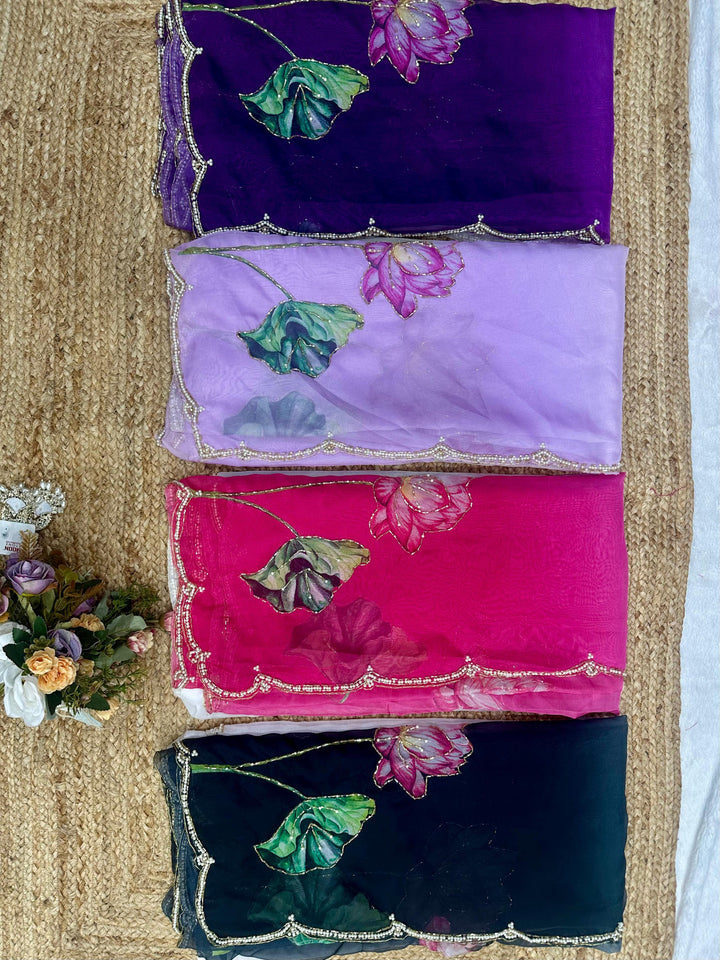 Two Color Shades Fancy Silk Saree