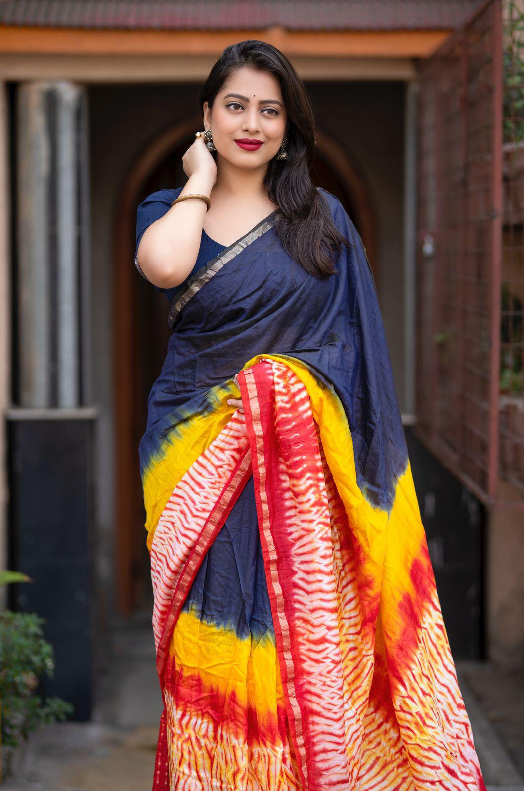 The Painted Drape Chanderi Cotton Saree