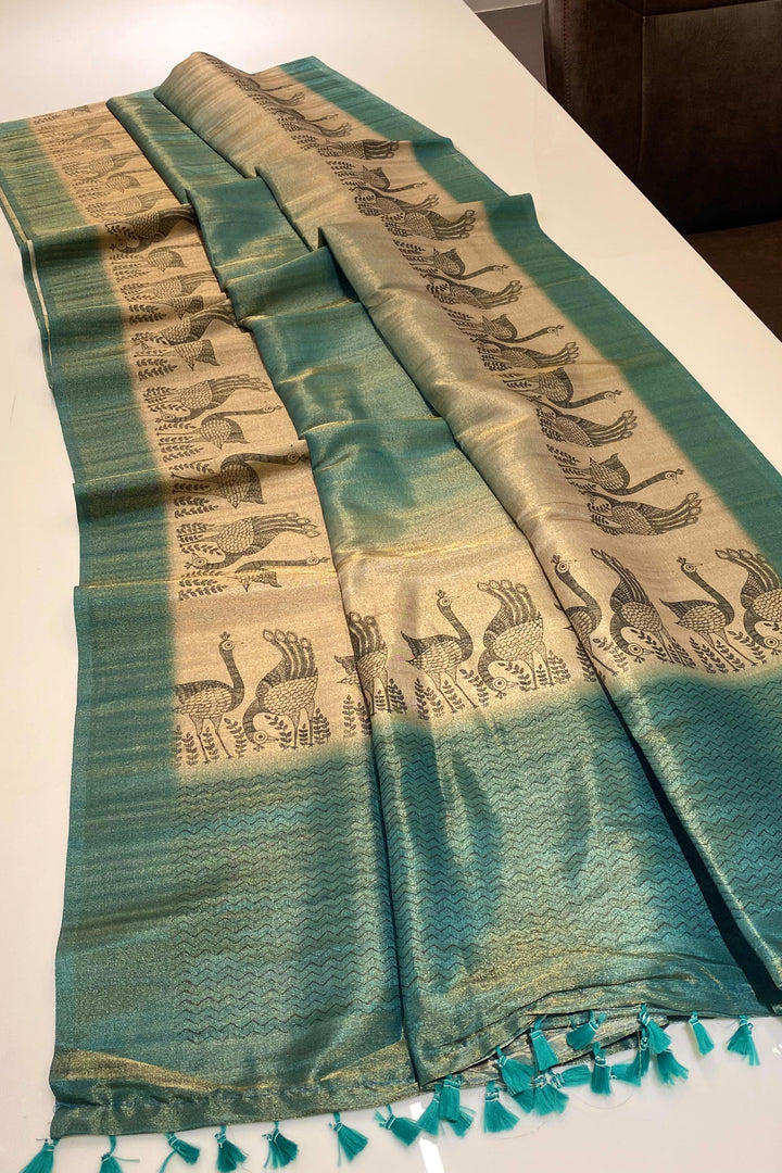Jungle Jewel Fancy Silk Saree