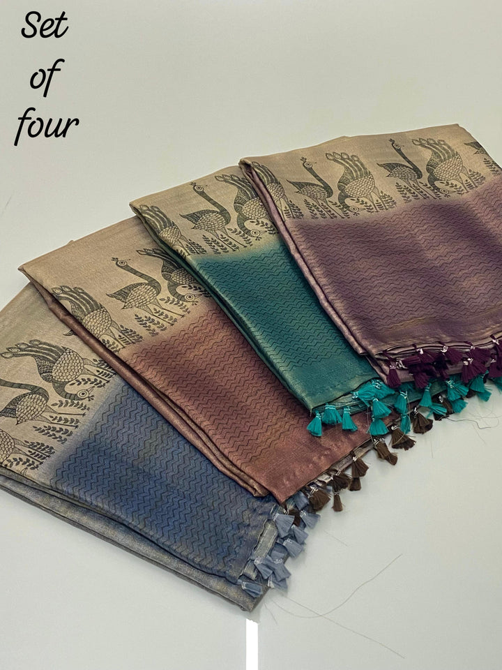 Jungle Jewel Fancy Silk Saree
