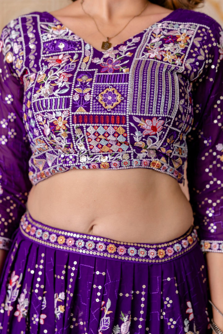 Pastel Parade Georgette Lehenga