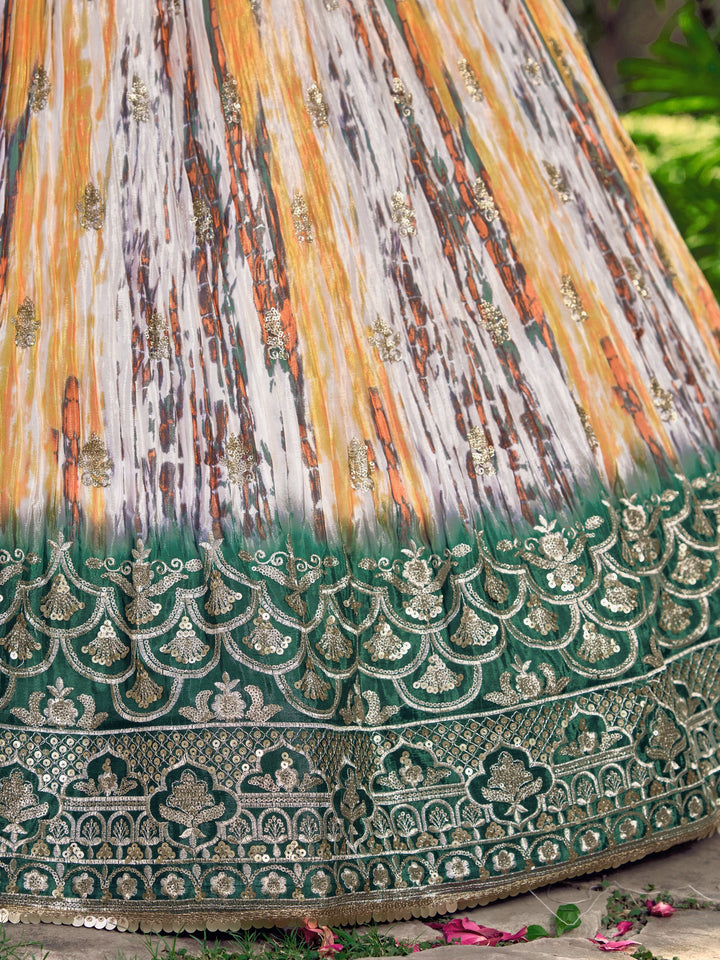 Kohinoor Kalika Chinnon Silk Lehenga