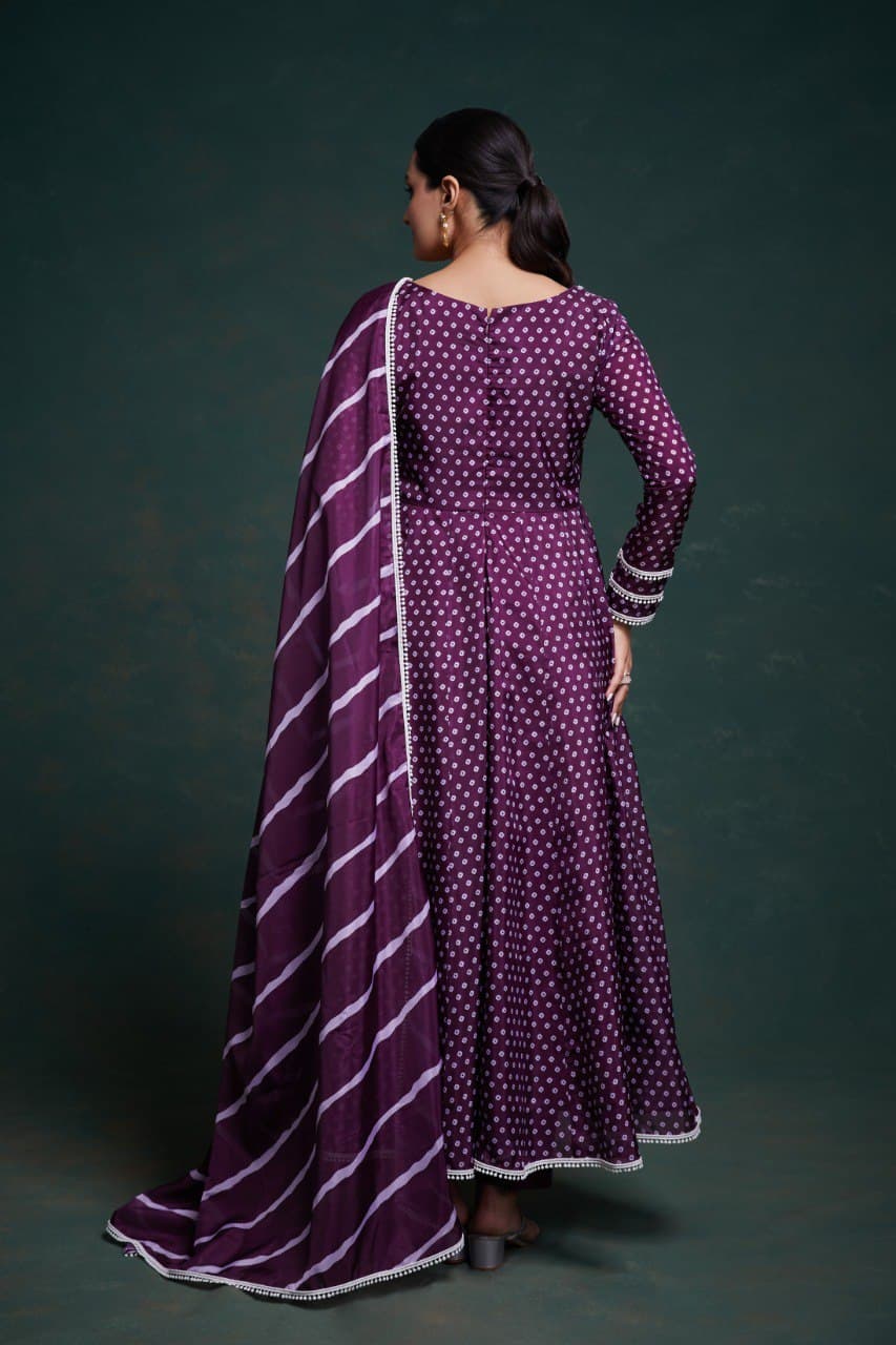 Gulnoor Crepe Anarkali Set