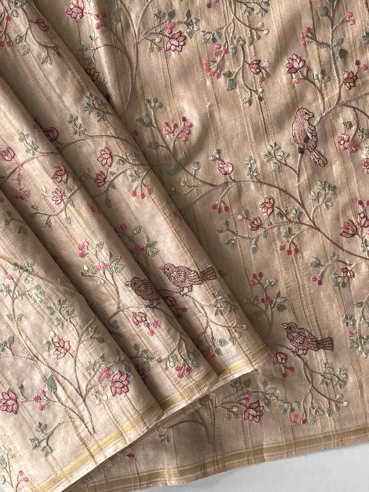 TantuTales Tussar Silk Saree