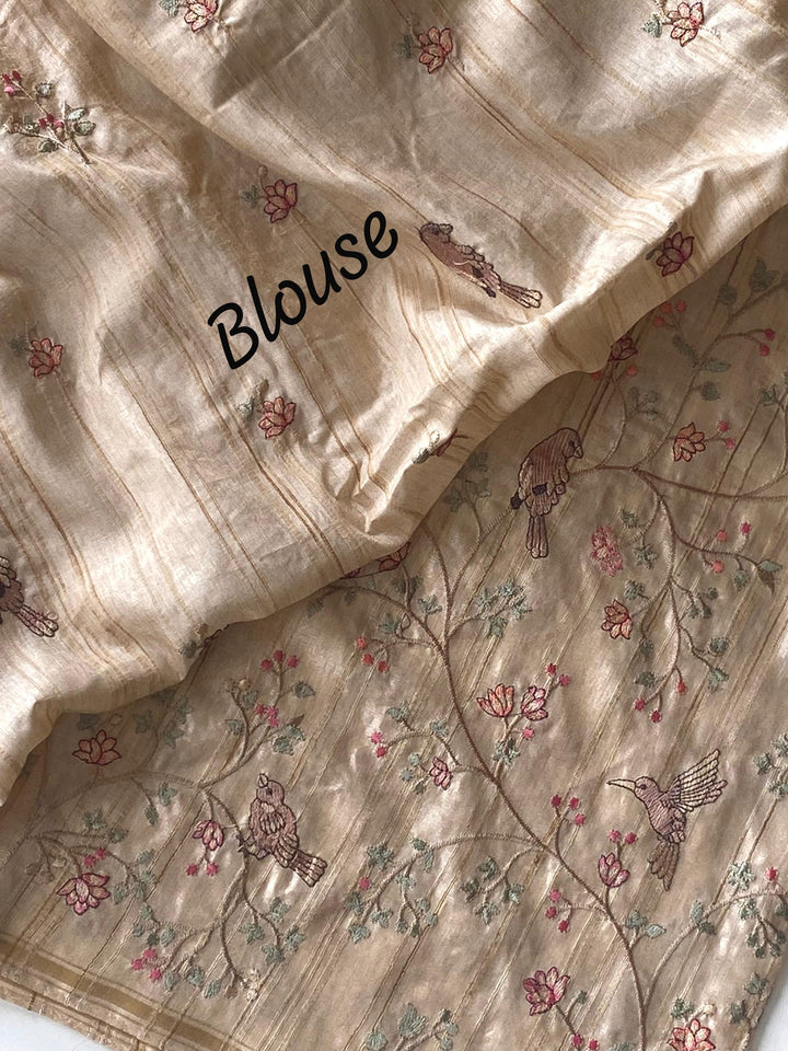 TantuTales Tussar Silk Saree