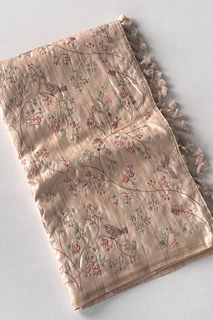 TantuTales Tussar Silk Saree