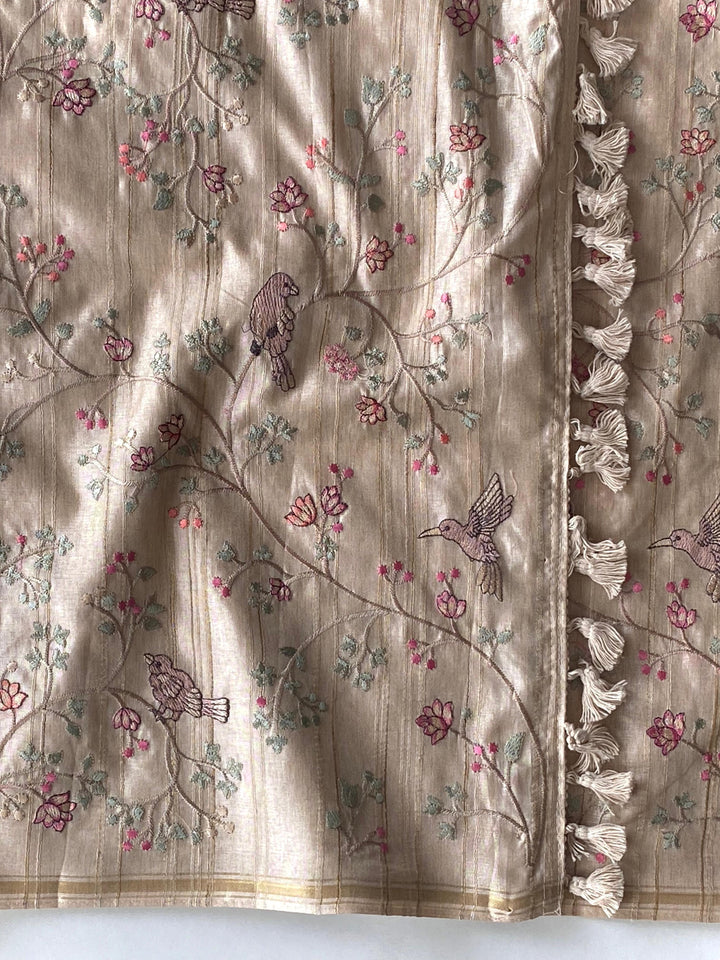TantuTales Tussar Silk Saree