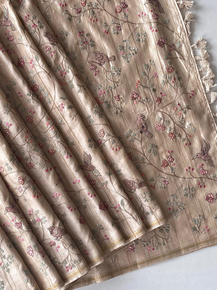 TantuTales Tussar Silk Saree