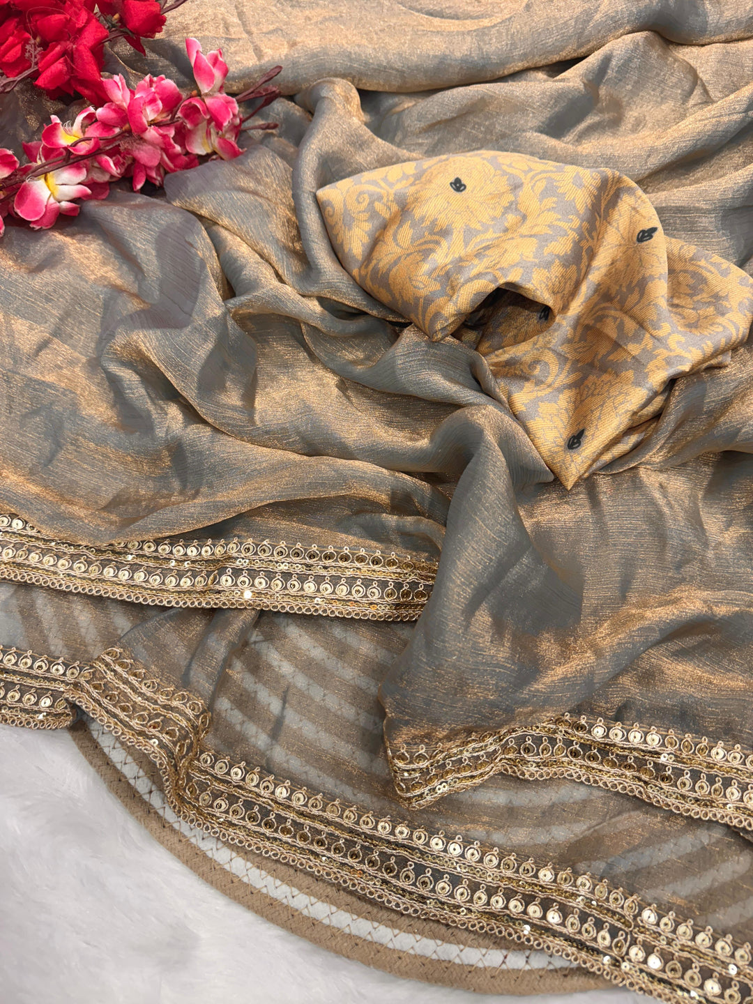 Tamannaah Bhatia Inspired Fancy Chiffon Saree