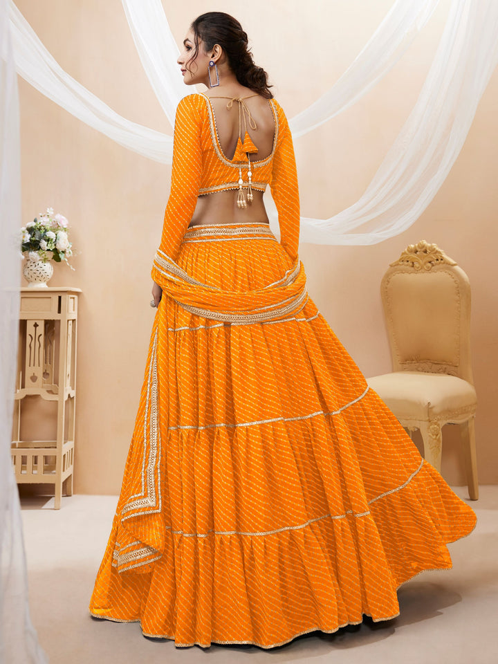 Neelapani Leheriya Georgette Lehenga