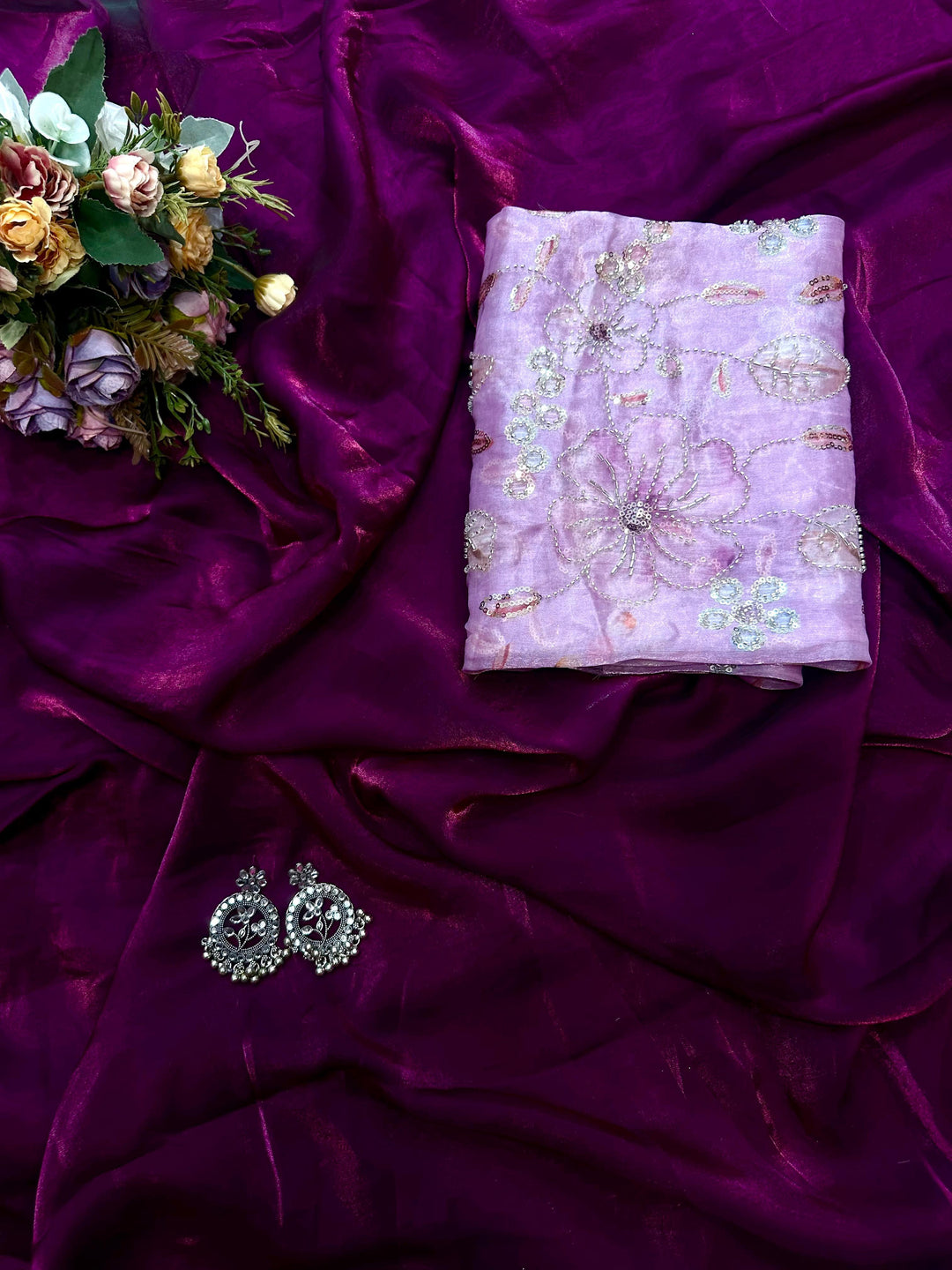 Sitara Swirl Fancy Silk Saree