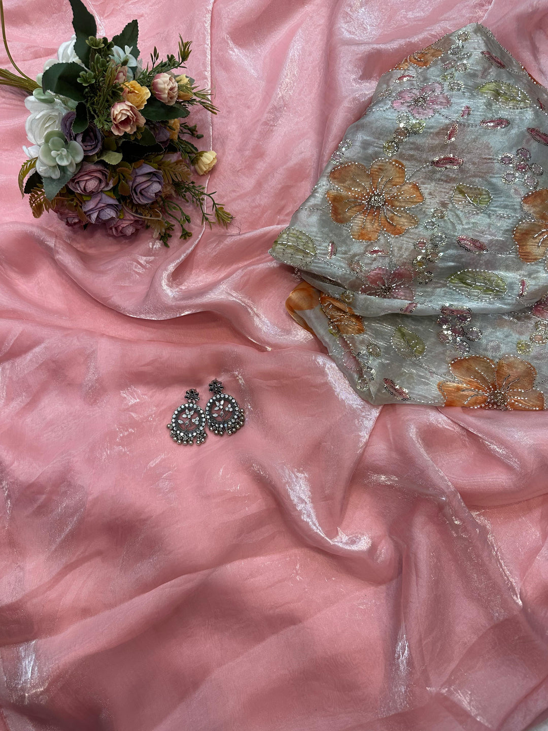 Sitara Swirl Fancy Silk Saree